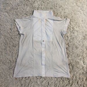 Women’s XL Tan For Horses Short Sleeve Horseback Riding Show Shirt